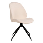 Anderson - chaise de salle à manger - blanc - bouclé et acier - 50x50x85 cm